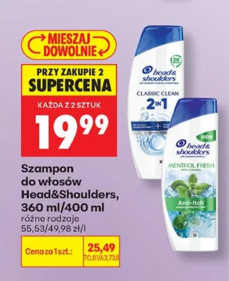 Szampon do włosów Head & Shoulders Anti-itch promocja w Biedronka