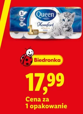 Papier toaletowy 3-warstwowy Queen Komfort promocja w Lidl