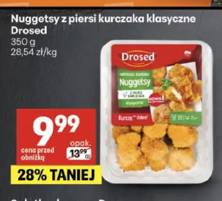 Nuggetsy z piersi kurczaka klasyczne Drosed promocja w Delikatesy Centrum