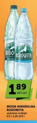 Woda mineralna Rodowita promocja w Groszek