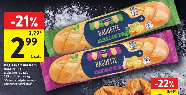 Bagietka z masłem wybrane rodzaje promocja w Intermarche