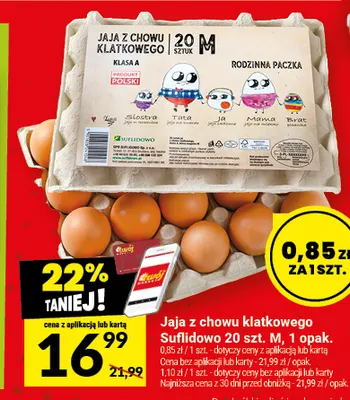Jajka kurze z chowu klatkowego Suflidowo M promocja w Twój Market