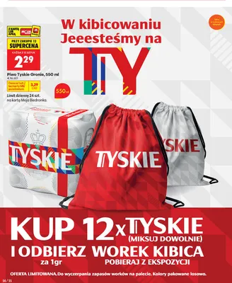 Worek kibica Tyskie promocja w Biedronka