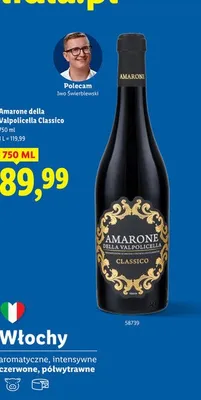 Wino Classico czerwone półwytrawne promocja w Lidl