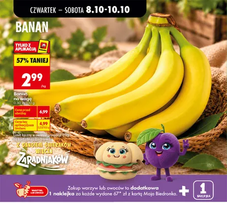 Banany na wagę promocja w Biedronka