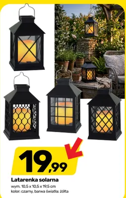 Latarenka solarna 10,5x10,5x19,5 cm promocja w Bricomarche