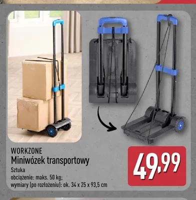 Miniwózek transportowy WORKZONE promocja w Aldi