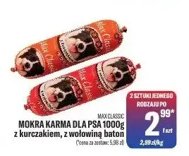 Mokra karma dla psa 1400g z kurczakiem, z wołowiną, bałon pasztet sos puszka promocja w Tomi Markt