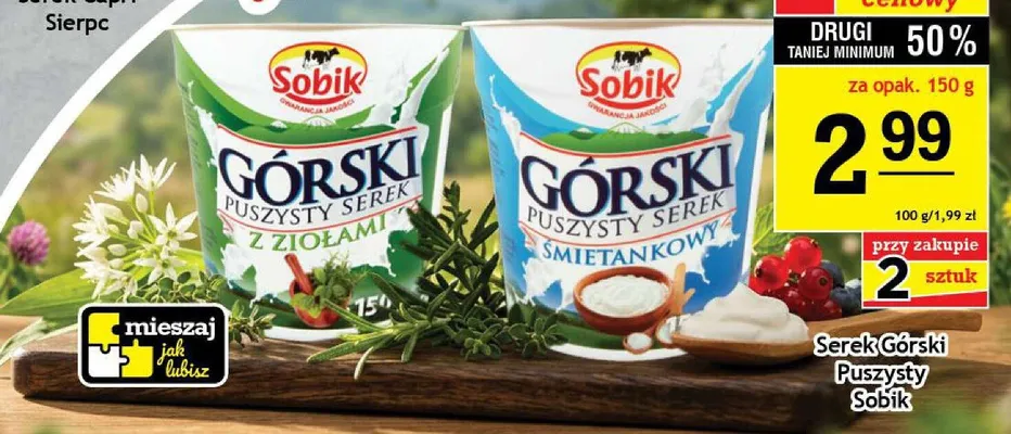 Serek Górski Puszysty z ziołami Sobik promocja w Gram Market