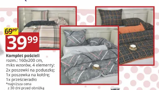 Komplet pościeli z kory 160 x 200 cm  + 70 x 80 cm promocja w Prymus AGD