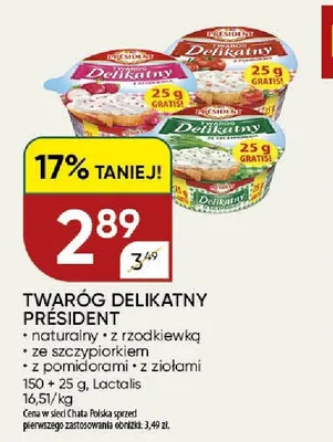 Twaróg Delikatny Président naturalny promocja w Chata Polska