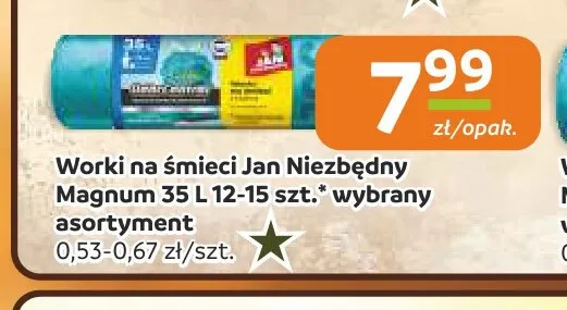 Worki na śmieci Magnum 35 l Jan Niezbędny promocja w Społem Częstochowa