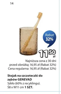 Stojak na szczoteczki do zębów Genevad promocja w Jysk