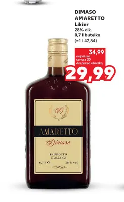 Likier Dimaso Amaretto promocja w Kaufland