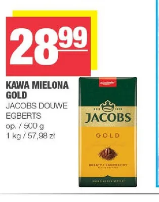 Kawa mielona Jacobs Gold promocja w SPAR