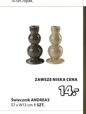 Świecznik ANDREAS Ś7xW13cm promocja w Jysk