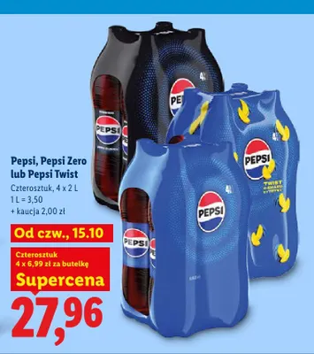 Napój gazowany Pepsi 4-pak promocja w Lidl