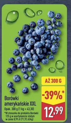 Borówki amerykańskie XXL promocja w Aldi