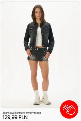 Kurtka jeansowa Cropp w stylu vintage promocja w Cropp