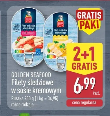 Filety śledziowe w sosie kremowym Golden Seafood promocja w Aldi