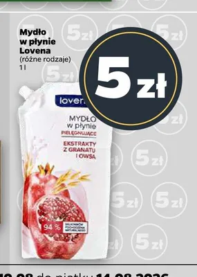 Mydło w płynie Lovena z ekstraktem z granatu i owsa promocja w Netto