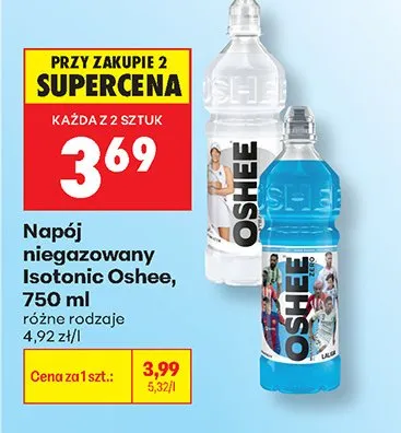 Napój niegazowany Isotonic Oshee red orange promocja w Biedronka