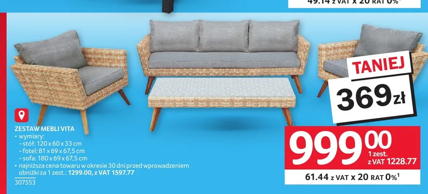Zestaw mebli Vita promocja w Selgros