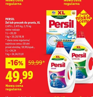 Żel do prania Persil XL promocja w Lidl