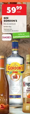 Gin Gordon's london dry promocja w Stokrotka