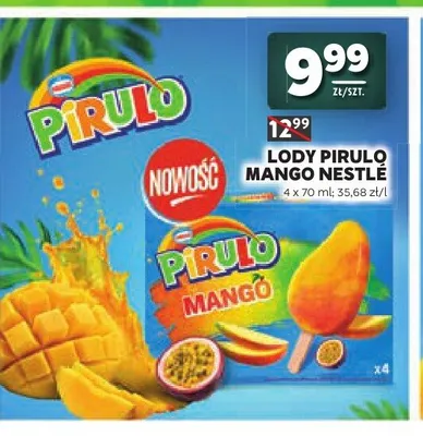 Lody Pirulo Mango Nestlé 4-pak promocja w Stokrotka