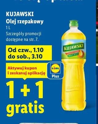 Olej rzepakowy Kujawski promocja w Lidl