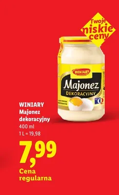 Majonez dekoracyjny Winiary promocja w Lidl