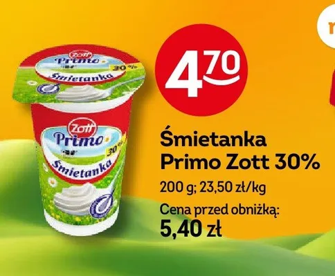 Śmietanka 30% promocja w Żabka