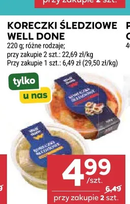 Koreczki śledziowe Well Done promocja w Stokrotka