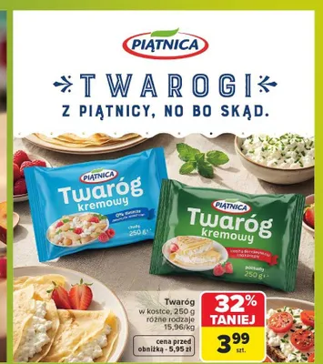 Twaróg kremowy Piątnica chudy promocja w Carrefour Market