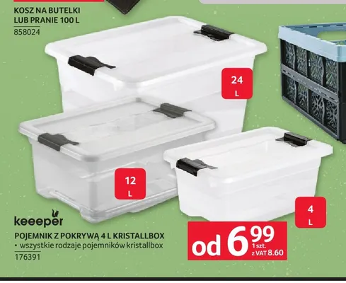 Pojemnik z pokrywą 4 l Kristallbox Keeeper promocja w Selgros