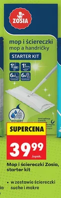 Mop i ściereczki starter kit Zosia promocja w Biedronka