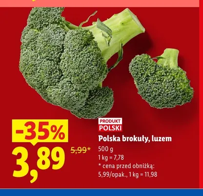 Brokuły polskie luzem promocja w Lidl