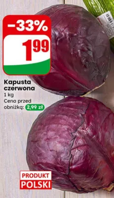 Kapusta czerwona promocja w Dino