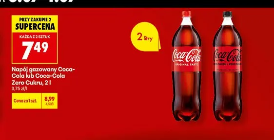 Napój gazowany Coca-Cola promocja w Biedronka