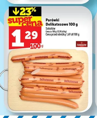 Parówki Delikatesowe Sokołów promocja w TOPAZ