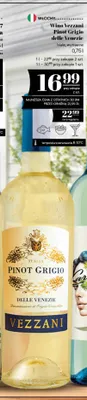 Wino białe Vezzani Pinot Grigio delle Venezie wytrawne promocja w POLOmarket