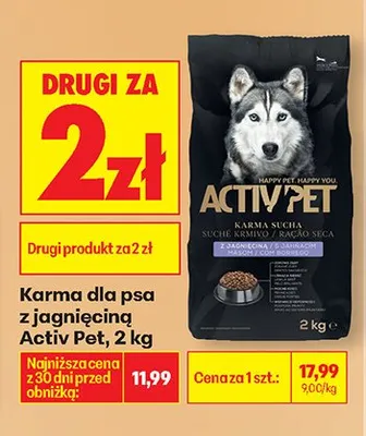 Karma sucha z jagnięciną Activ Pet promocja w Biedronka
