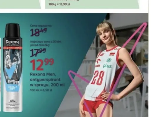 Antyperspirant w sprayu Rexona Men promocja w Rossmann