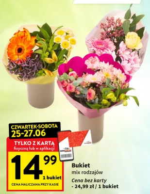 Bukiet kwiatów promocja w Intermarche