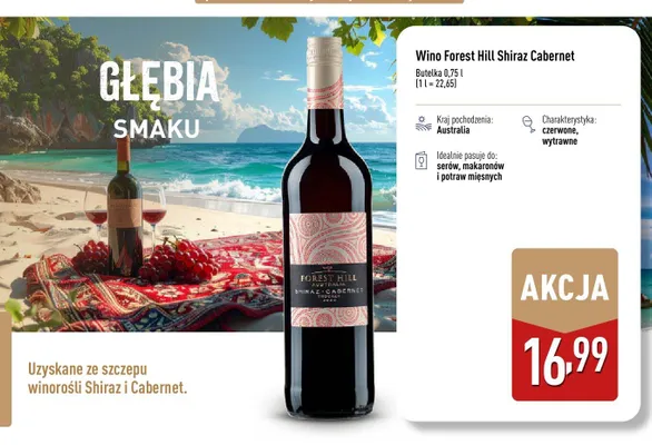 Wino Forest Hill Shiraz Cabernet promocja w Aldi