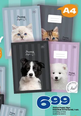 Zeszyt A4 Puppy Sign Interdruk 32 kartki promocja w Twój Market
