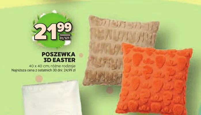 Poszewka 3D Easter 40 x 40 cm, różne rodzaje promocja w Stokrotka