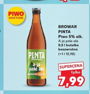 Piwo Browar Pinta A ja pale ale promocja w Kaufland
