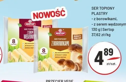 Ser topiony plastry z serem wędzonym Sertop promocja w Sedal